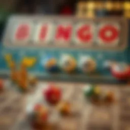 Detailed components of a bingo board