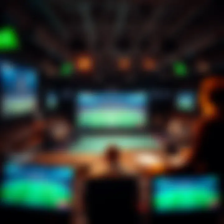 Broadcasting setup for a sports event