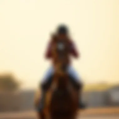 Rider practicing basic riding techniques