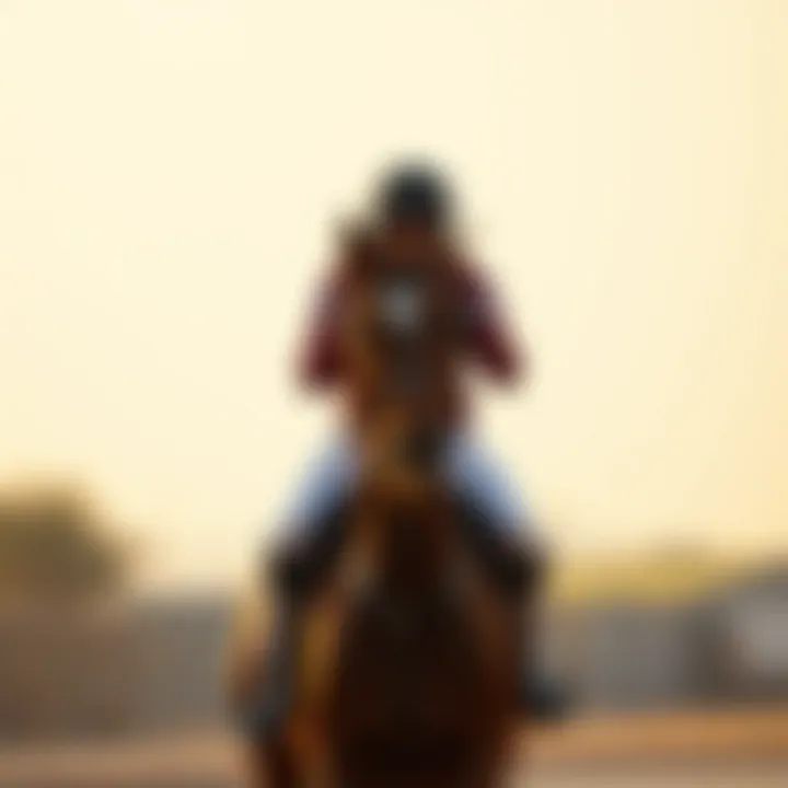 Rider practicing basic riding techniques