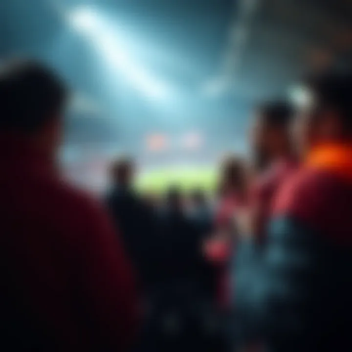 Passionate fans engaging with matches