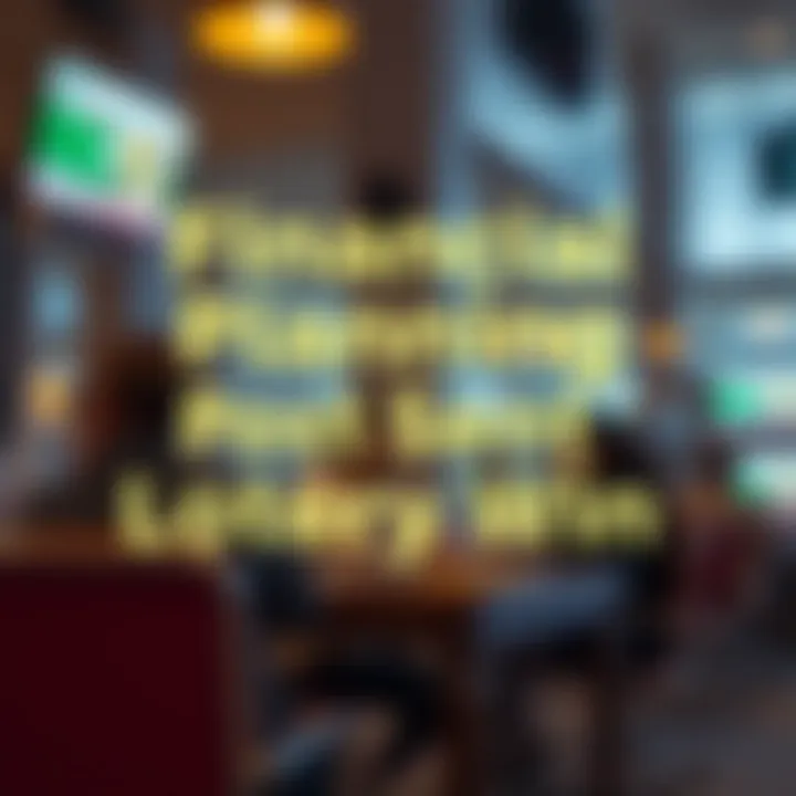 Graphic highlighting financial planning after winning the lottery