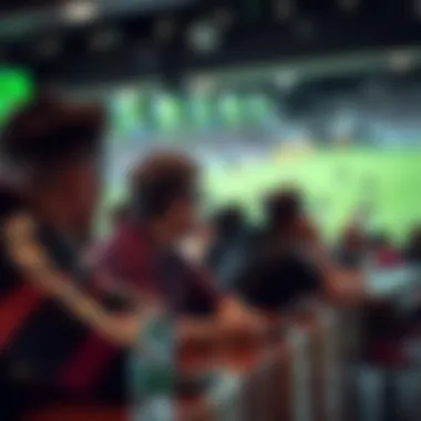 Football fans watching a game in a sports bar