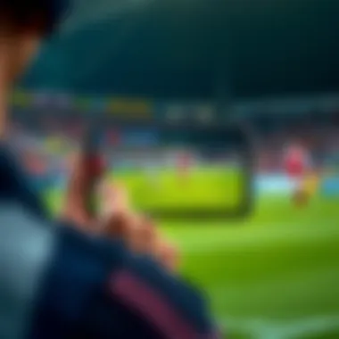 Streaming football match on a mobile device