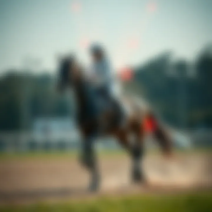 A conceptual diagram depicting the future of the equestrian industry influenced by riding technology.