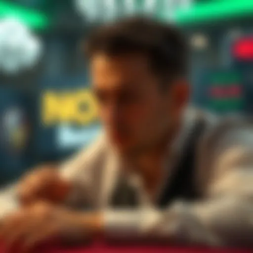 Conceptual illustration of gambling addiction awareness