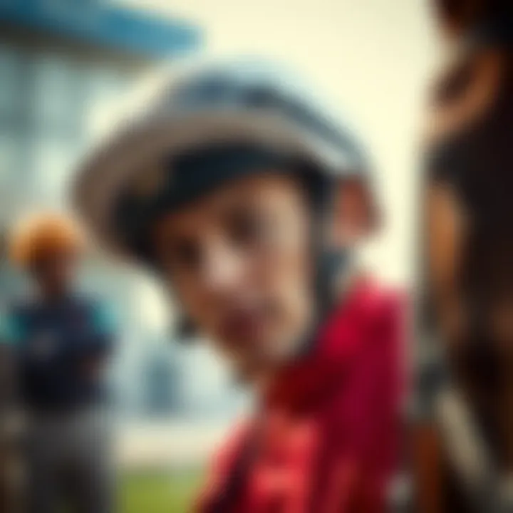 A close-up of a jockey focused on the race ahead