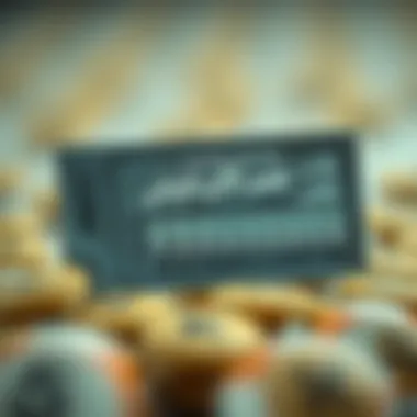 Illustration of lottery ticket with mathematical symbols