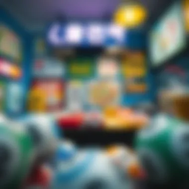 Visual representation of lottery games offered