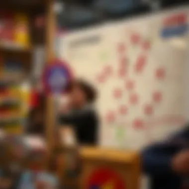 A map pinpointing local lottery retailers in a community setting