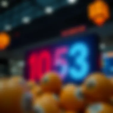 Visual representation of winning number patterns