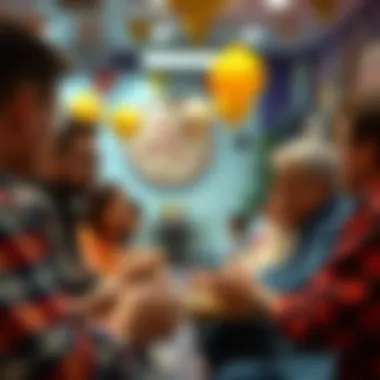 Community Gathering for Lotto Discussion A vibrant community gathering centered around discussing Lotto and betting strategies.