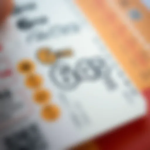A detailed view of the Lotto 6/45 ticket showcasing the unique design and features.