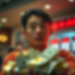 Visual representation of lottery winnings