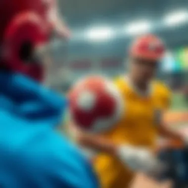 Visual representation of lottery interaction with sports betting