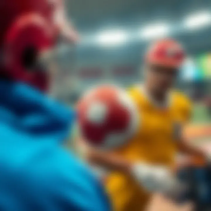 Visual representation of lottery interaction with sports betting