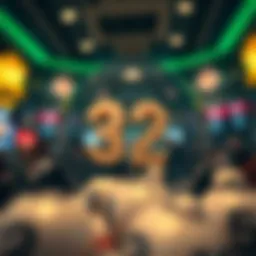 Visualization of lottery numbers in a modern design