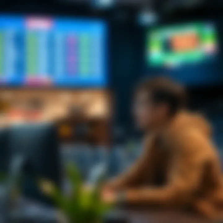 User engaging in online sports betting