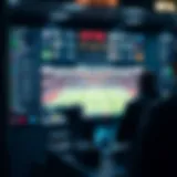 Visual representation of a live betting interface