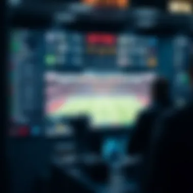 Interactive Live Betting Interface Visual representation of a live betting interface