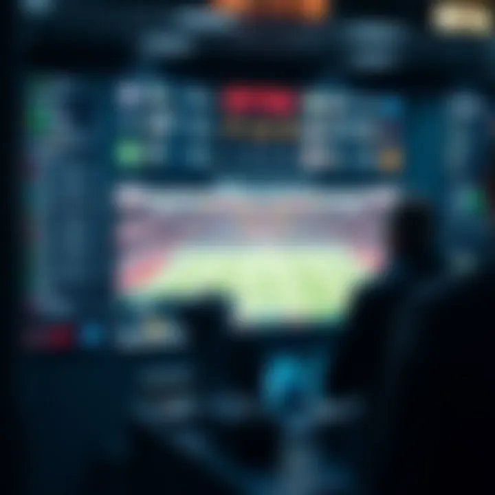 Interactive Live Betting Interface Visual representation of a live betting interface