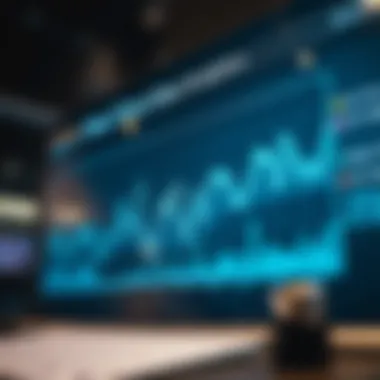 Graph showing real-time data analytics