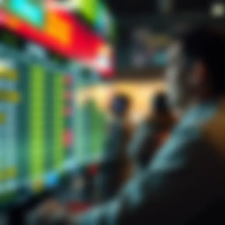 Illustration of user engagement with the betting screen