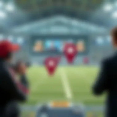 Illustration of personalized betting experience with location markers