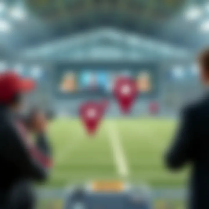 Illustration of personalized betting experience with location markers