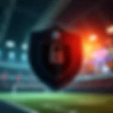 Ensuring Safety in Online Betting Experiences A shield symbolizing security in online betting