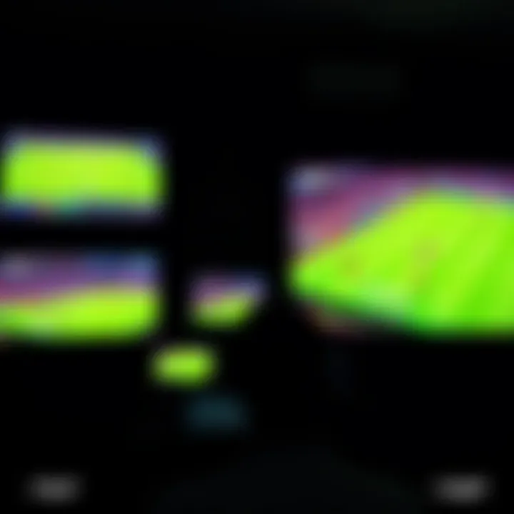 Different channels displaying soccer matches