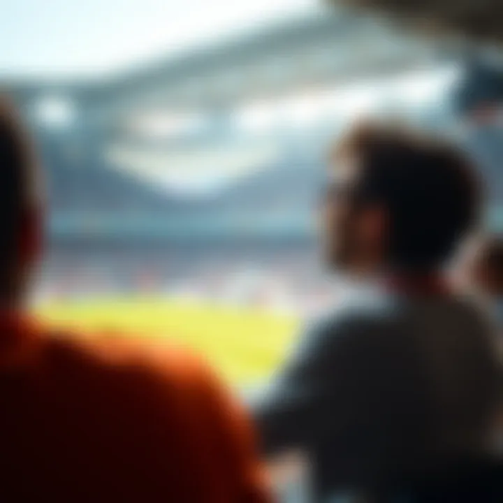 Fan enjoying a live soccer match