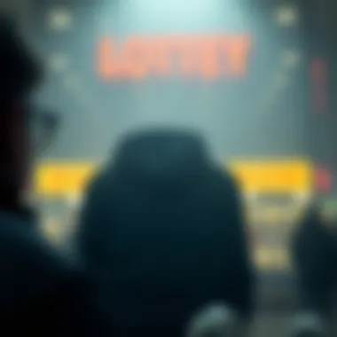 Conceptual art representing social perceptions of lottery winners