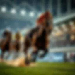 Dynamic sporting event showcasing betting action