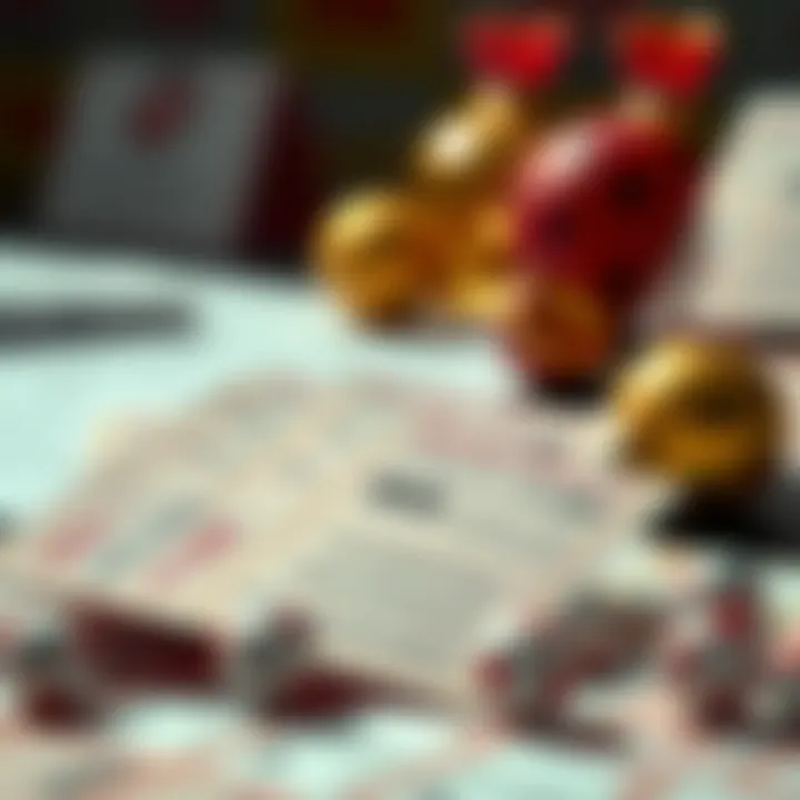 Strategic Approaches to Winning A depiction of lottery tickets and strategy planning