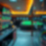 A modern betting shop showcasing various betting options