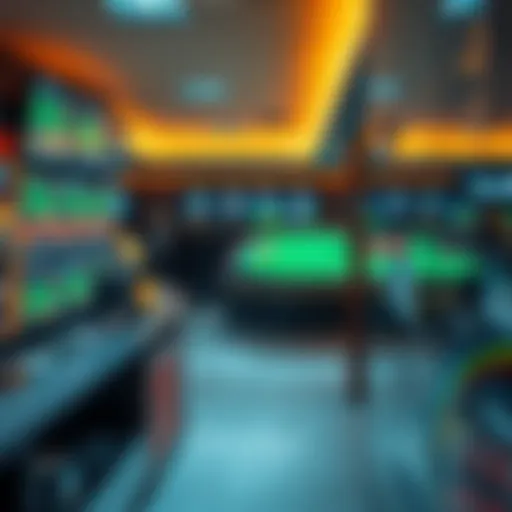 A modern betting shop showcasing various betting options