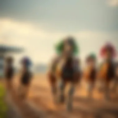 An illustrated timeline depicting the historical evolution of horse racing.