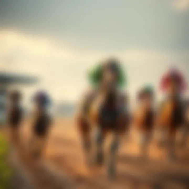 An illustrated timeline depicting the historical evolution of horse racing.