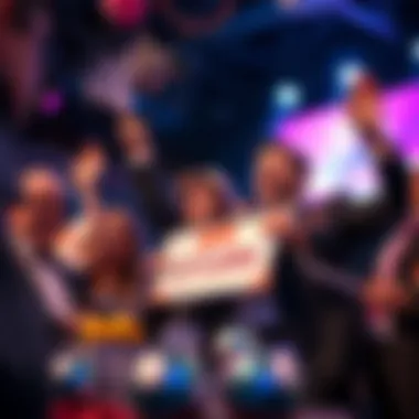 Celebrating Lottery Winners An illustration of a winner receiving their prize