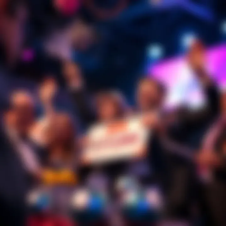 Celebrating Lottery Winners An illustration of a winner receiving their prize