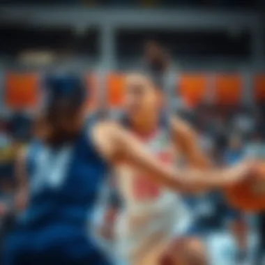 Tactical elements in women's basketball games